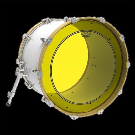 REMO Remo P3-1326-CT-YE-U Powerstroke P3 Colortone Bass Drum Batter Head; Yellow - 26 in. P3-1326-CT-YE-U